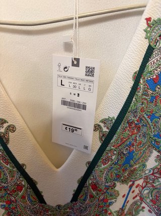 Vestido Zara Estampado Multicolor