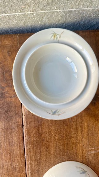 Mantequillera/Quesera Porcelana Bavaria Dorada