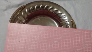 Vassoio Inox con bordo oro