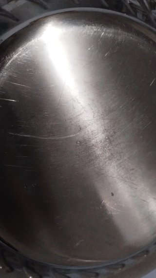 Vassoio Inox con bordo oro