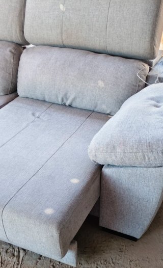 Sofá modular gris de tela