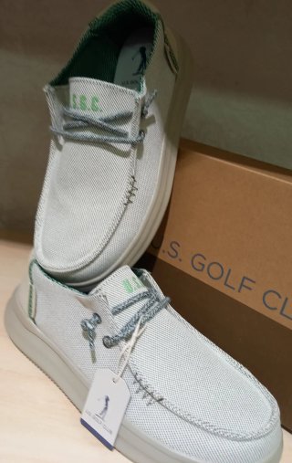Mocassini U.S. GOLF CLUB Tela Bianca Uomo 45