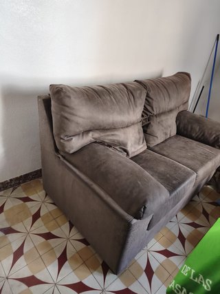 Sofá de 2 plazas marrón