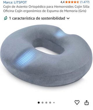 Cojín Ortopédico LITSPOT Gris