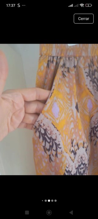 Minifalda pantalón Ichi S naranja y morado
