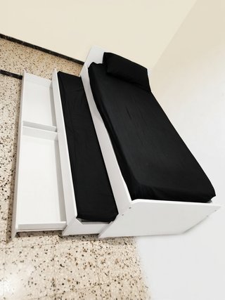 Letto a castello 90x200 con cassetti (materassi inclusi)