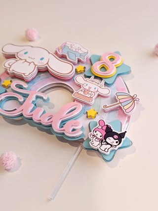 Topper Tarta 3D Cinnamoroll Cumpleaños