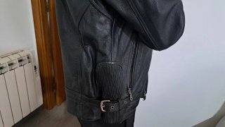 Chaqueta Cuero Harley-Davidson Negra y Naranja