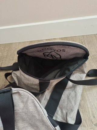 Bolsa de deporte Domyos beige y negra