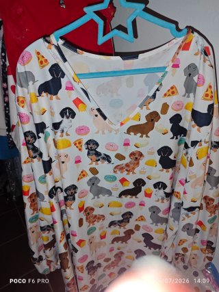 Blusa Talla 5XL Perros y Comida