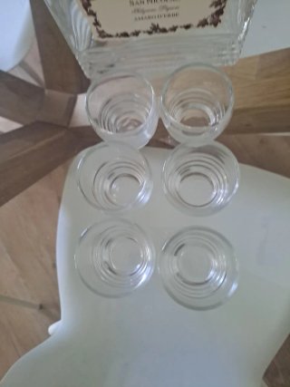 Set Liquore Bicchierini Vetro Brocca