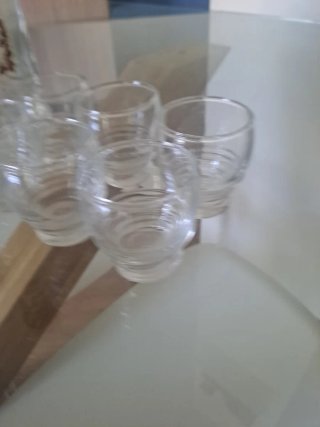 Set Liquore Bicchierini Vetro Brocca