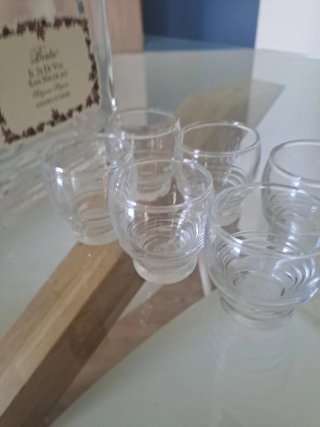 Set Liquore Bicchierini Vetro Brocca