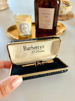 Pasador Corbata Burberrys Vintage 80s Negro