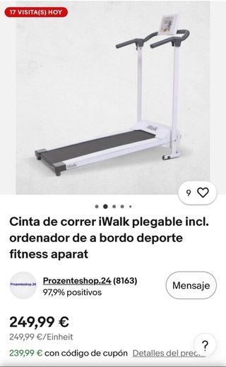 Cinta de correr IWALK plegable