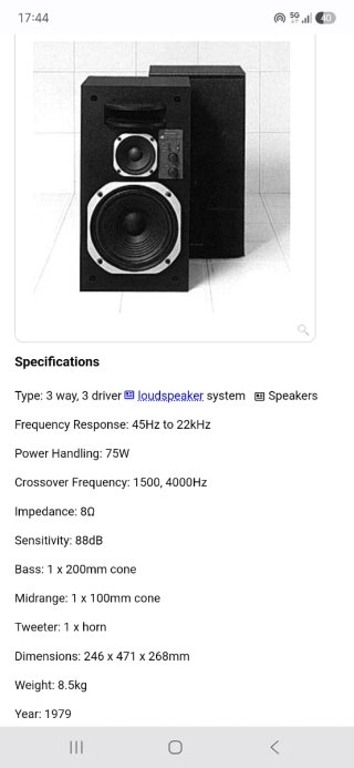 Altavoces Technics SB-R3 Beige/Negro
