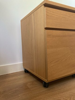 Cajonera roble con ruedas Ikea Malm