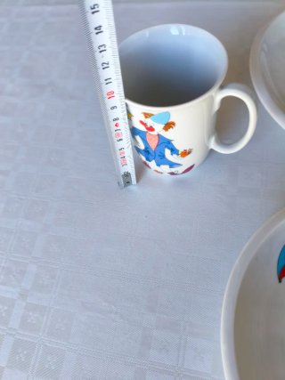 Juego infantil plato payaso y pájaros