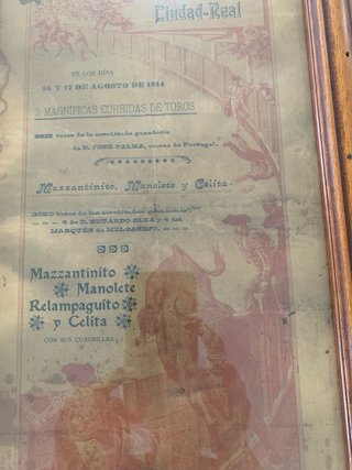 Cartel Antiguo Toros Ciudad-Real 1914