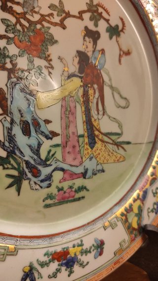 Piatto decorativo cinese stile Guangcai