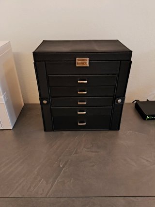 Portagioie grande nero e beige