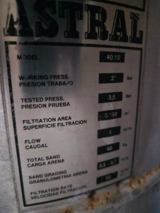 Filtro Astral 40 + Bomba Astral/Espa Silen 75