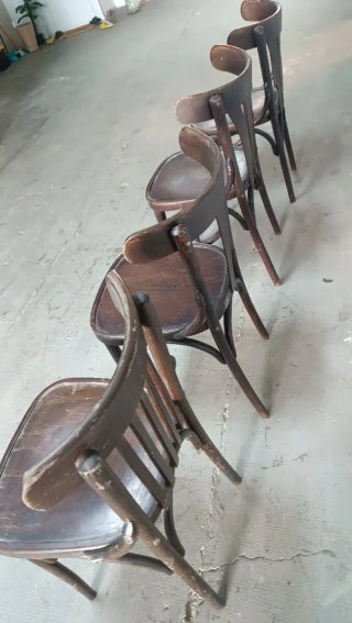 4 Sillas Thonet Madera Oscura