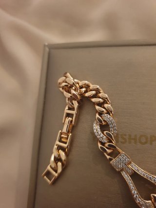 Pulsera chapada oro 18k con circonitas