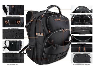 Mochila Profesional 66 Bolsillos Herramientas