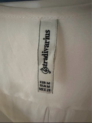 Blusa Stradivarius Blanca Talla XS