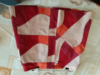Minifalda de piel patchwork