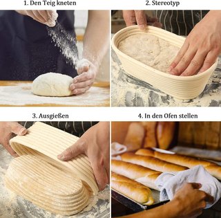2 Cestini Ovale da Lievitazione Pane