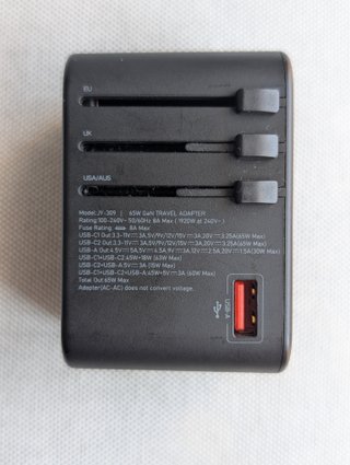 Adaptador de Viaje LENCENT 65W USB-C Carga Rápida