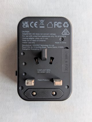 Adaptador de Viaje LENCENT 65W USB-C Carga Rápida