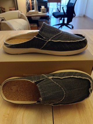 Sandalias de lona negra talla 41