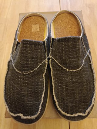 Sandalias de lona negra talla 41