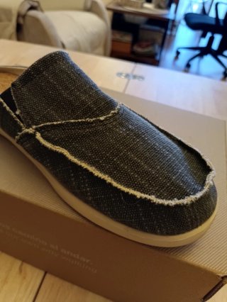 Sandalias de lona negra talla 41