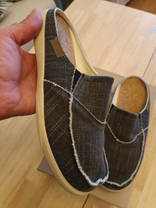 Sandalias de lona negra talla 41