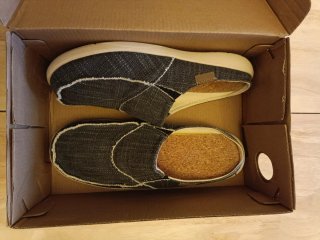 Sandalias de lona negra talla 41