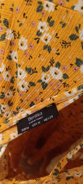 Vestido amarillo floral talla M