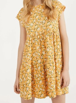 Vestido amarillo floral talla M