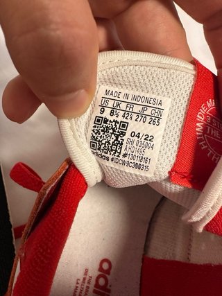 Adidas Forum Rojas y Blancas Talla 42 2/3