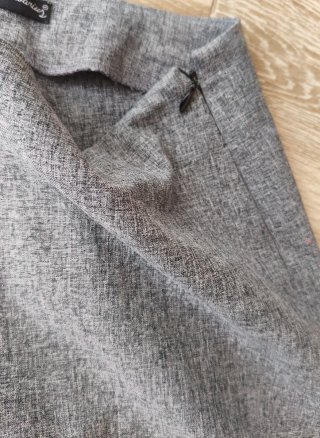 Pantalones grises Stradivarius de tela
