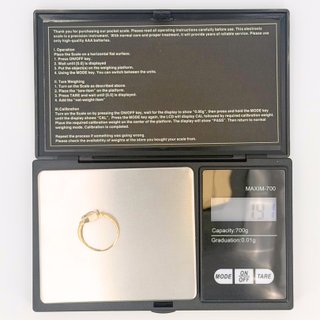 Anillo Corazon de oro combinado 18k, 1.91 g, T-14.