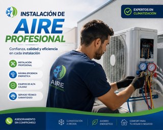 Instalador de aire, trabajo rápidos y económicos