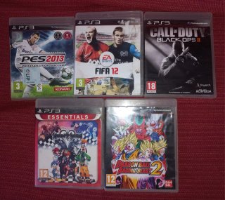 Lote 5 Juegos PS3: FIFA 12, PES 2013, COD, Kingdom