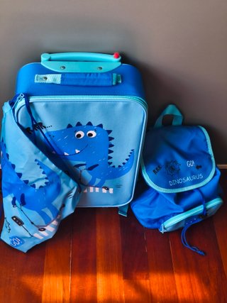 Maleta infantil dinosaurio azul