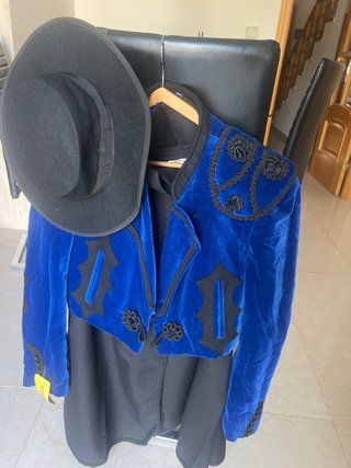 Traje Flamenca Negro y Azul Nuevo