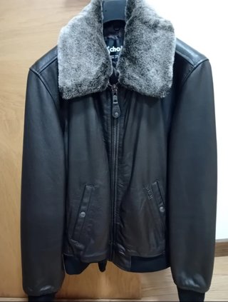 Cazadora Schott Marrón/Rojo