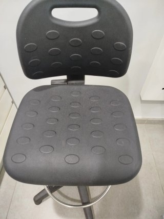 2 Taburetes altos de oficina negro